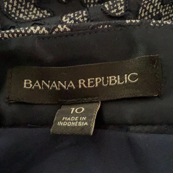 Jacquard Leopard Navy Blue Pencil Skirt - Picture 4 of 6